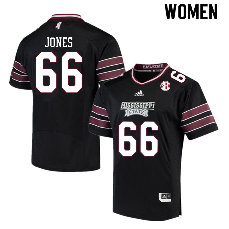 Women #66 Nick Jones Mississippi State Bulldogs College Football Jerseys Sale-Black